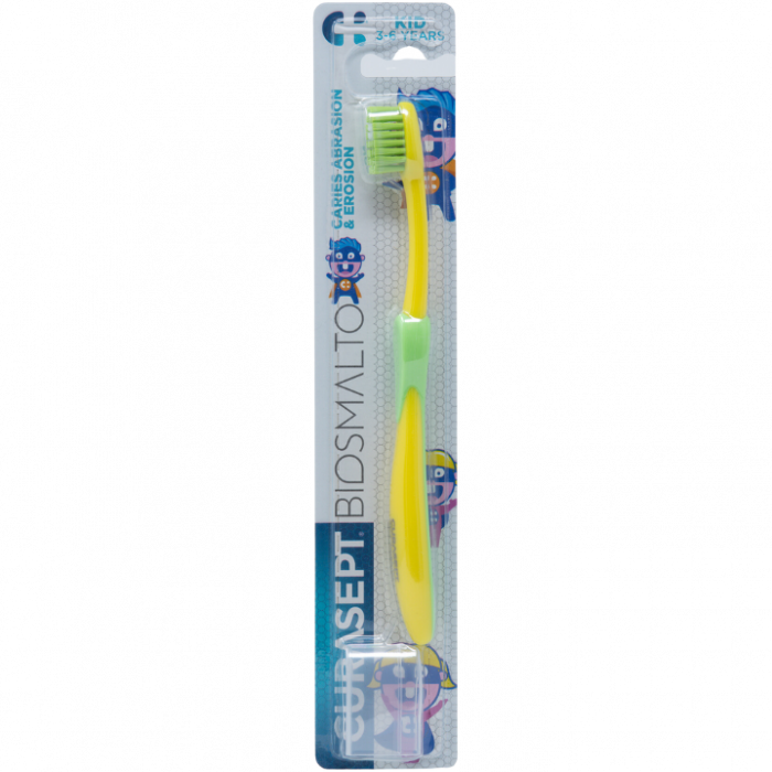 Детская зубная щетка Curasept Biosmalto Kids 3-6 лет, мягкая в аптеке