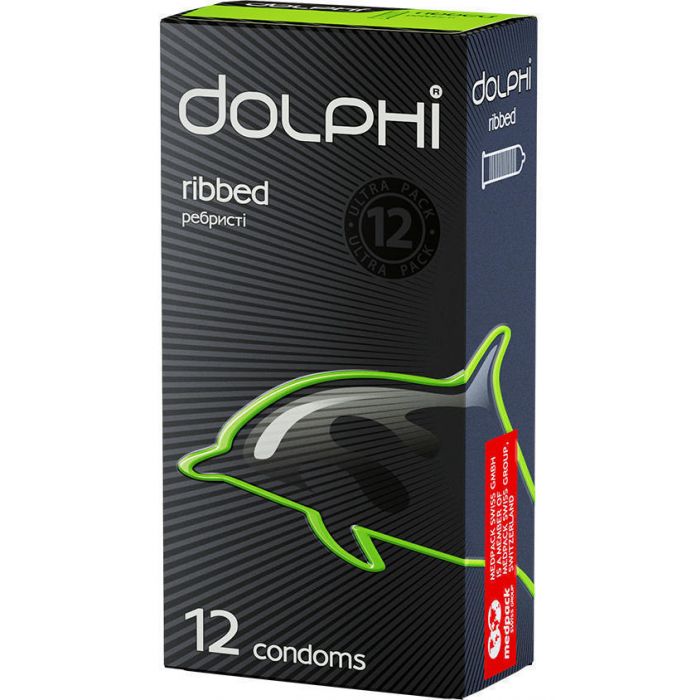 Презервативи Dolphi Ribbed №12  фото