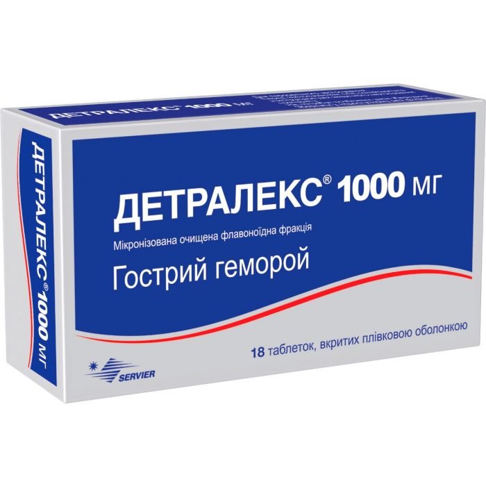 Детралекс 1000 мг таблетки №18 в интернет-аптеке