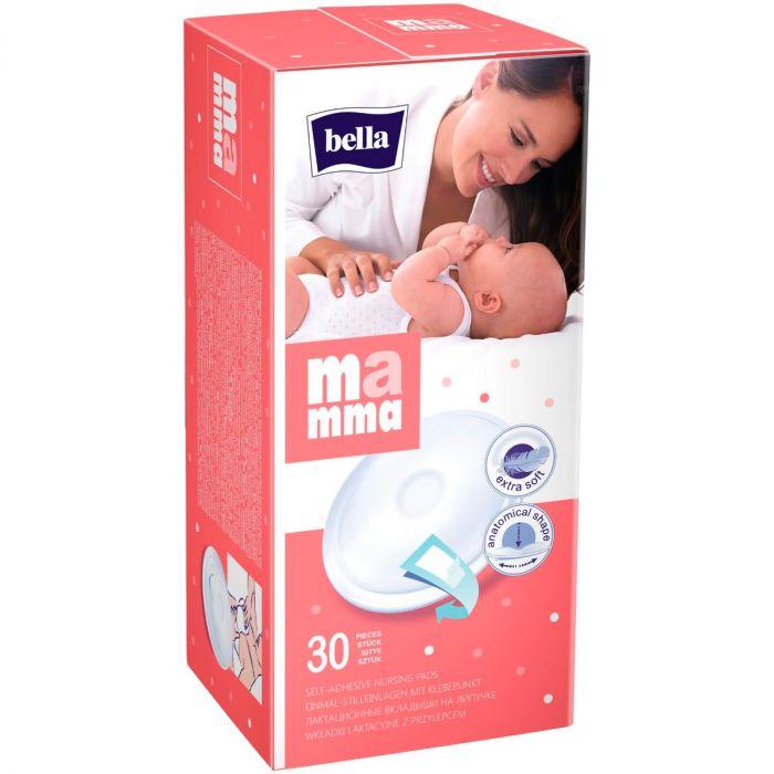 Лактаційні вкладки Bella Мamma з липкою смужкою, 30 шт. в Україні