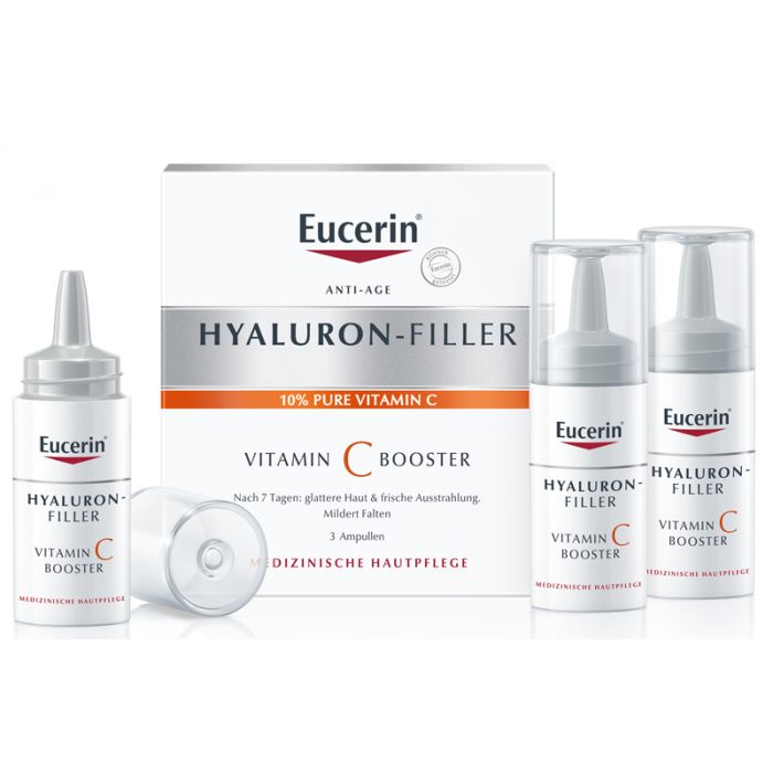Сироватка Eucerin Hyaluron-Filler з вітаміном С бустер ампули 3*8 мл ціна