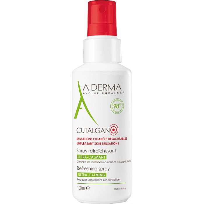 Спрей A-Derma Cutalgan заспокійливий освіжаючий для шкіри обличчя і тіла 100 мл - фото №1 Спрей A-Derma Cutalgan заспокійливий освіжаючий для шкіри обличчя і тіла 100 мл в Україні