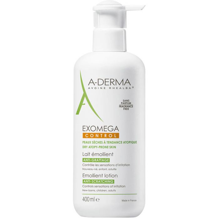 Молочко A-Derma Exomega Control пом'якшувальне для атопічної шкіри обличчя і тіла 400 мл - фото №1 Молочко A-Derma Exomega Control пом'якшувальне для атопічної шкіри обличчя і тіла 400 мл ADD