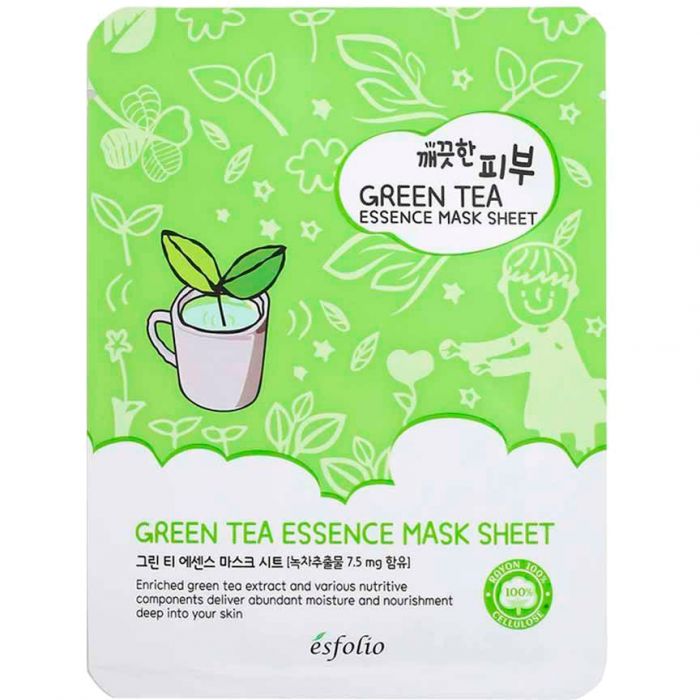 Маска тканинна для обличчя Esfolio Pure Skin з зеленим чаєм, 25 мл в аптеці