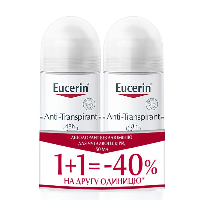 Антиперспирант Eucerin Дуэт роликовый без алюминия для чувствительной кожи 50 мл цена