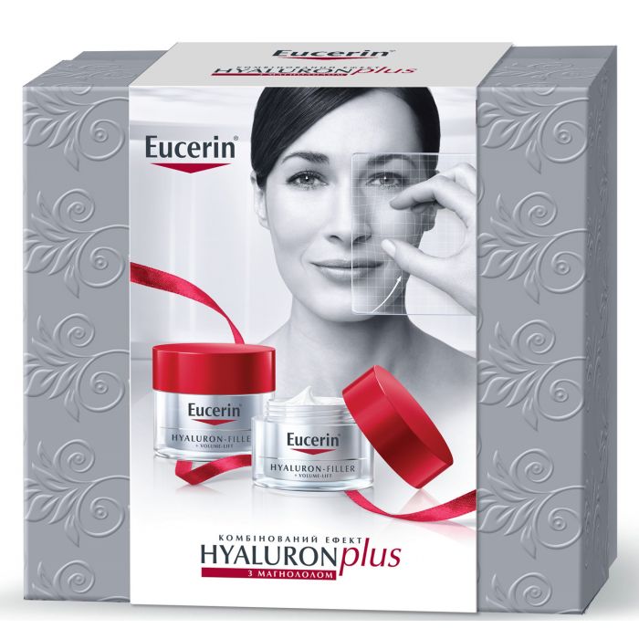 Набір Eucerin Hyaluron-Filler + Volume-Filler (Денний крем 50 мл + Нічний крем 50 мл -50% на другий) ADD