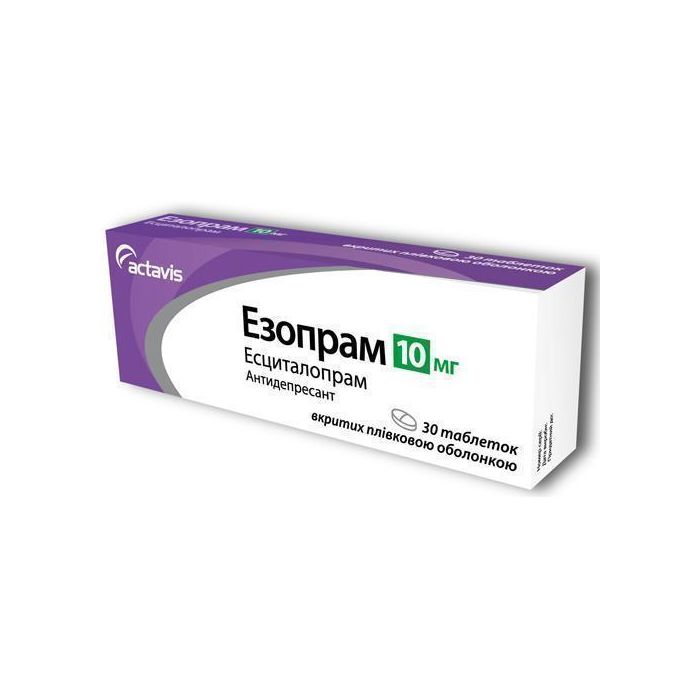 Езопрам 10 мг таблетки №30  купити