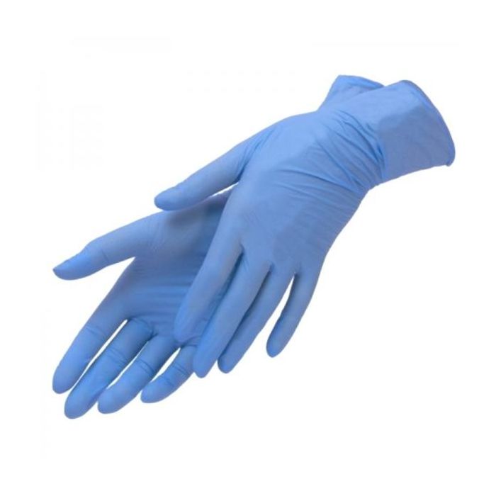 Перчатки смотровые нитриловые нестерильные неприпудренные синие (р.7-8 М) ADD