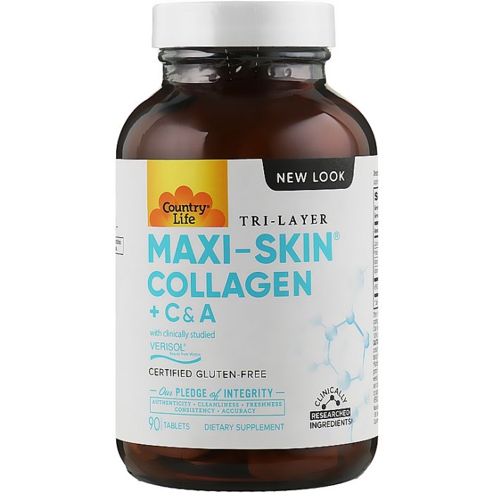 Вітаміни Country Life Maxi Skin collagen таблетки №90 купити