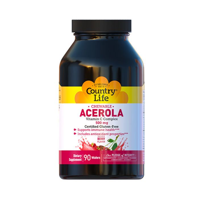 Вітаміни Country Life Acerola Vitamin C 500 мг таблетки №90 в Україні