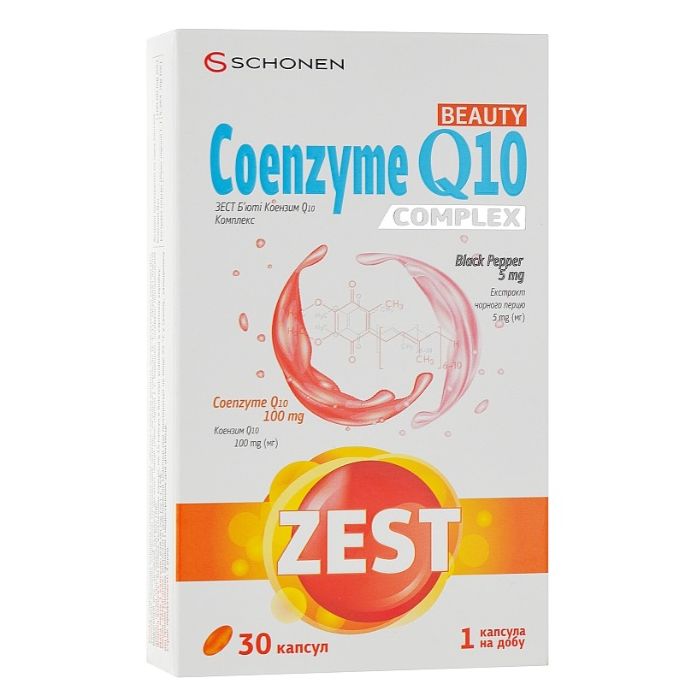Zest (Зест) Beauty Coenzyme Q10 (Б'юті Коензим Q10) капсули №30 в аптеці