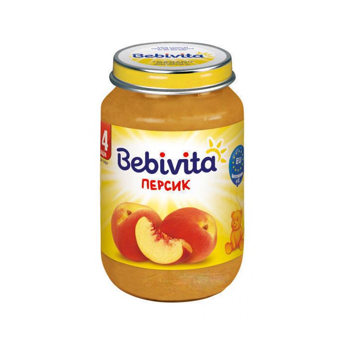 Пюре Bebivita 1691 персики (з 4 місяців) 190 г фото
