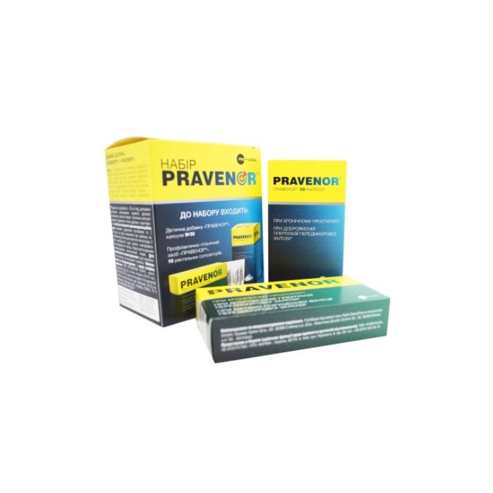 Правенор Набір (Правенор супозиторії ректальні №10 + Правенор капсули №30) в інтернет-аптеці