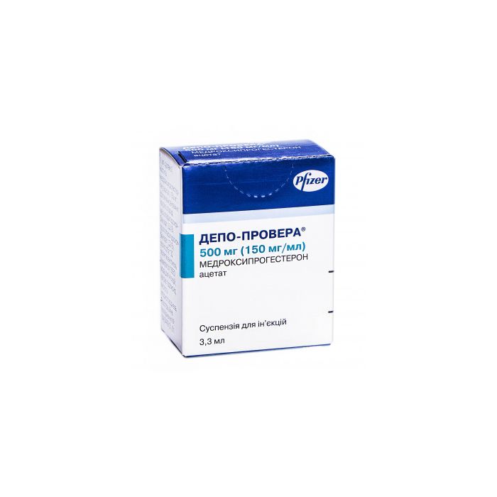 Депо-Провера 500 мг (150 мг/мл) суспензія для ін`єкцій 3, 3 мл флакон №1 ADD