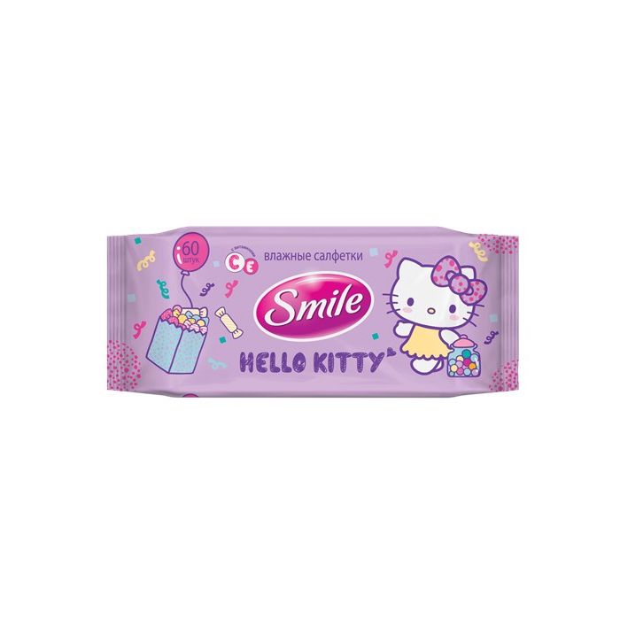 Серветки Smile Hello Kitty вологі №60 ціна
