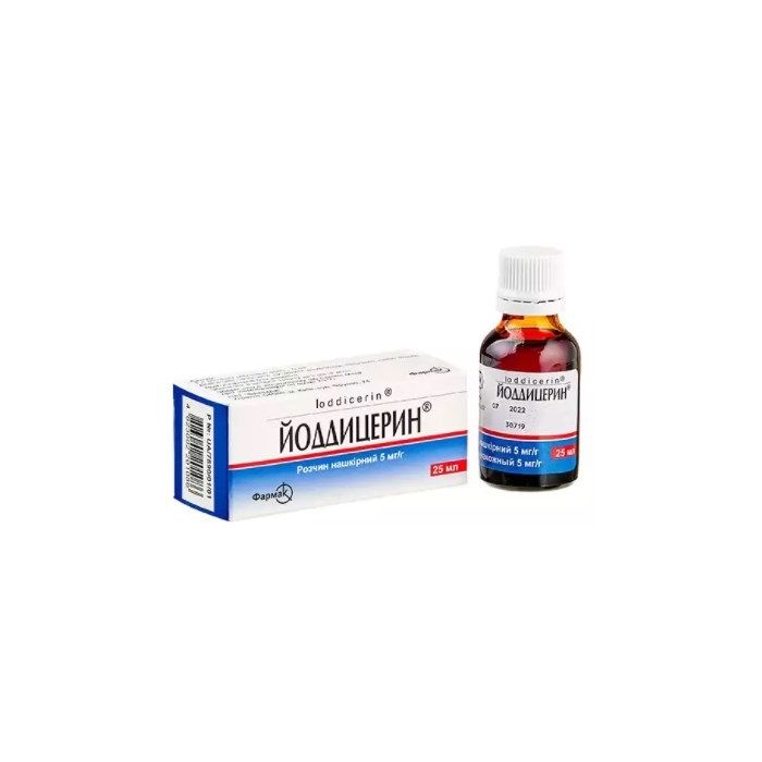 Йоддицерин 5 мг/г розчин нашкірний флакон 25 мл ціна