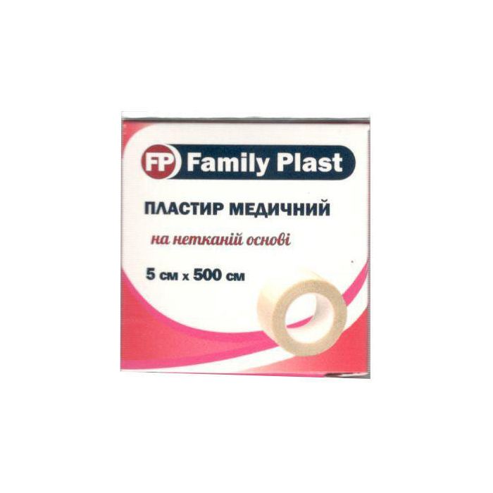Пластир медичний Family Plast на нетканій основі  5 см х 500 см ціна