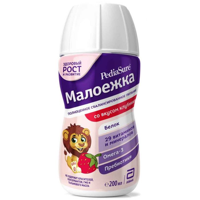 Педіашур PediaSure Малоїжка полуниця, 200 мл - фото №1 Педіашур PediaSure Малоїжка полуниця, 200 мл замовити