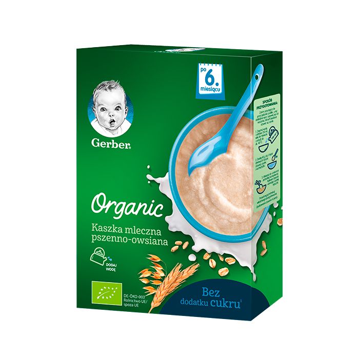 Каша Gerber Organic пшенично-вівсяна з ваніллю з 6 місяців 240 г в інтернет-аптеці