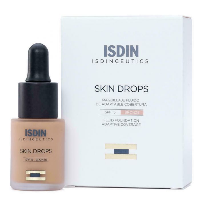 Флюїд тональний ISDIN Skin Drops тон Bronze SPF15, 15 мл фото