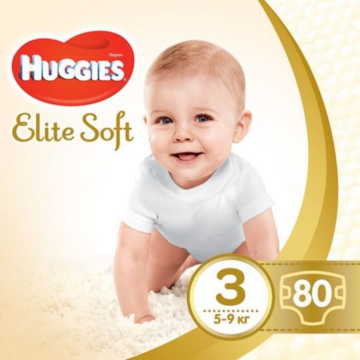 Підгузки Huggies Elite Soft р. 3 5-9 кг №80 замовити
