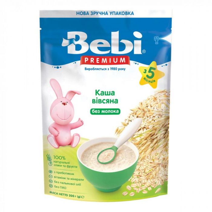 Каша Bebi Premium безмолочная овсяная, с 5 месяцев 200 г недорого
