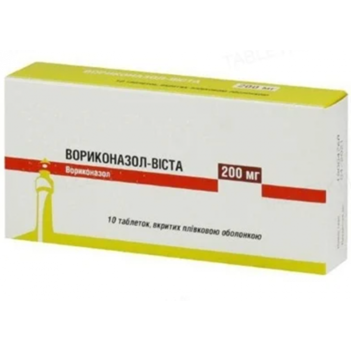 Воріконазол-Віста 200 мг таблетки №10 купити