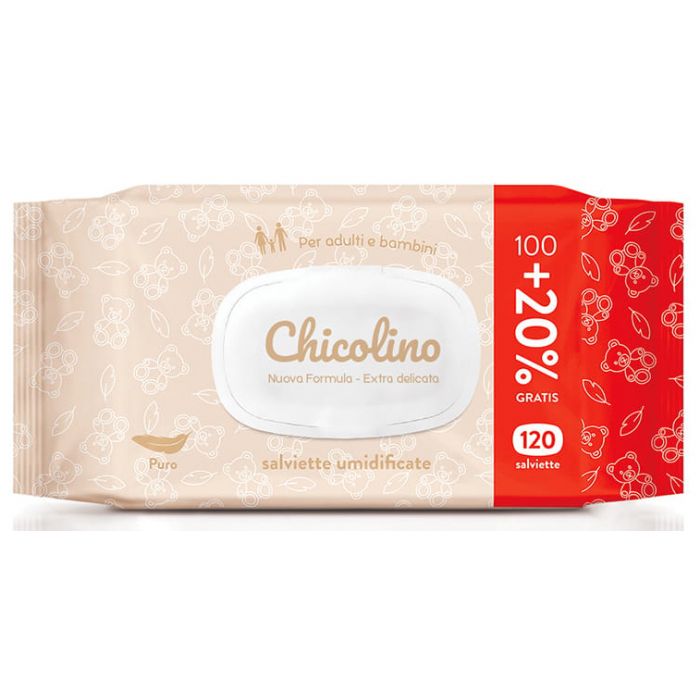 Серветки вологі Chicolino для дорослих і дітей puro 120 шт. ADD