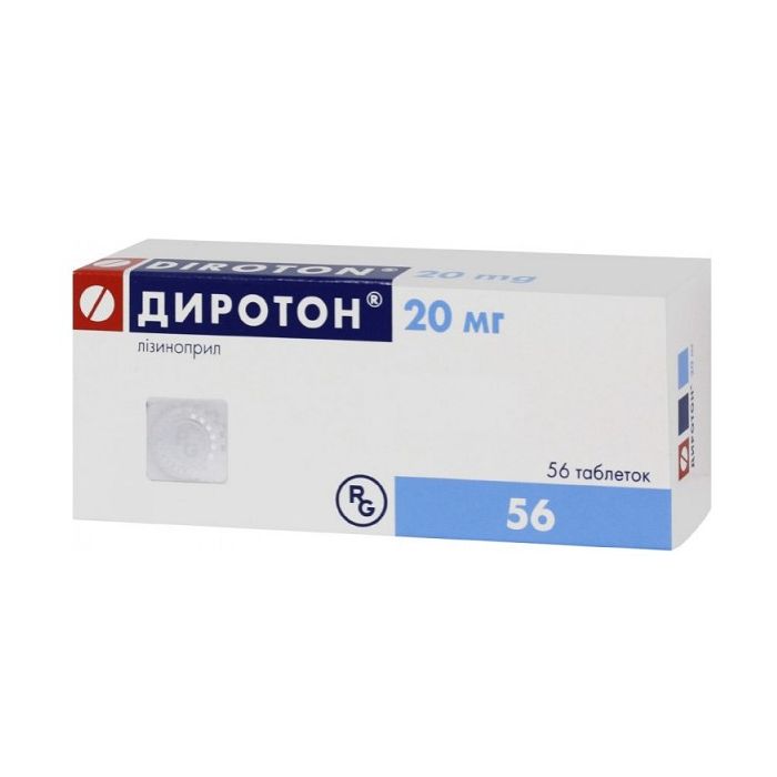 Диротон 20 мг таблетки №56 фото