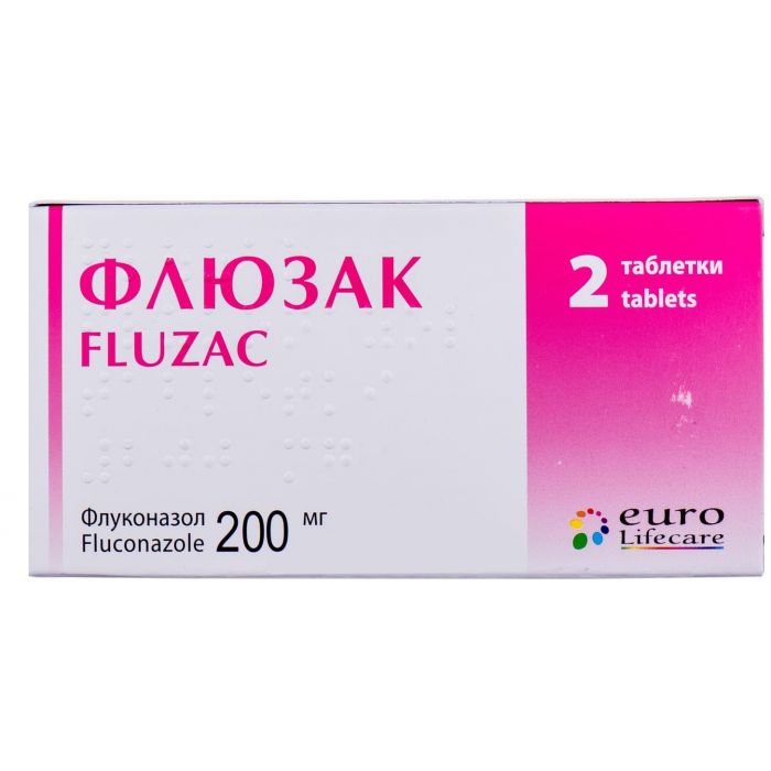 Флюзак 200 мг таблетки №2 в Україні
