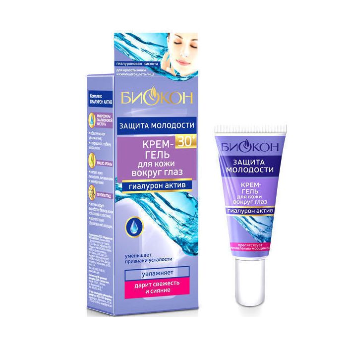 Крем-гель Біокон Захист молодості для шкіри навколо очей 30+ 20 мл в інтернет-аптеці