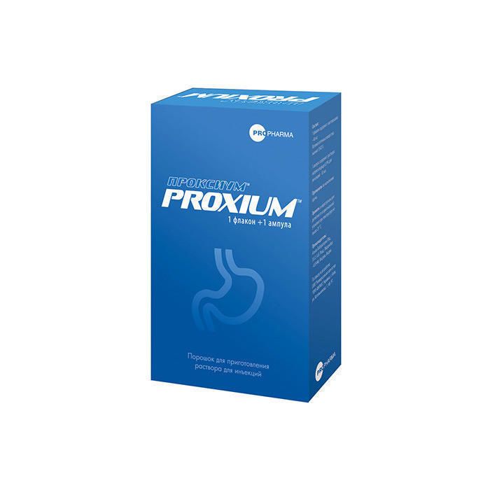 Проксиум ліофілізований для приготування розчину 40 мг + р-ль 10 мг №1 в аптеці