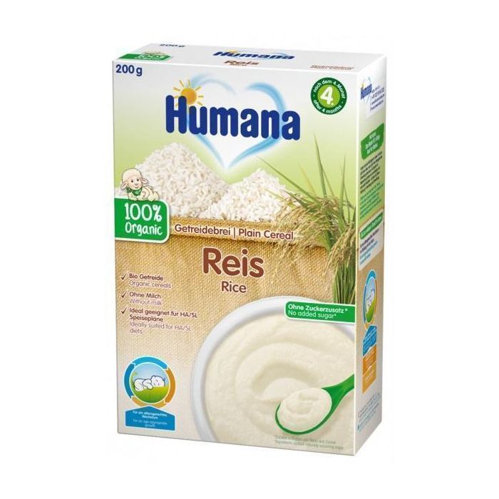Каша Humana безмолочна органічна рисова (з 6 місяців) 200 г ADD