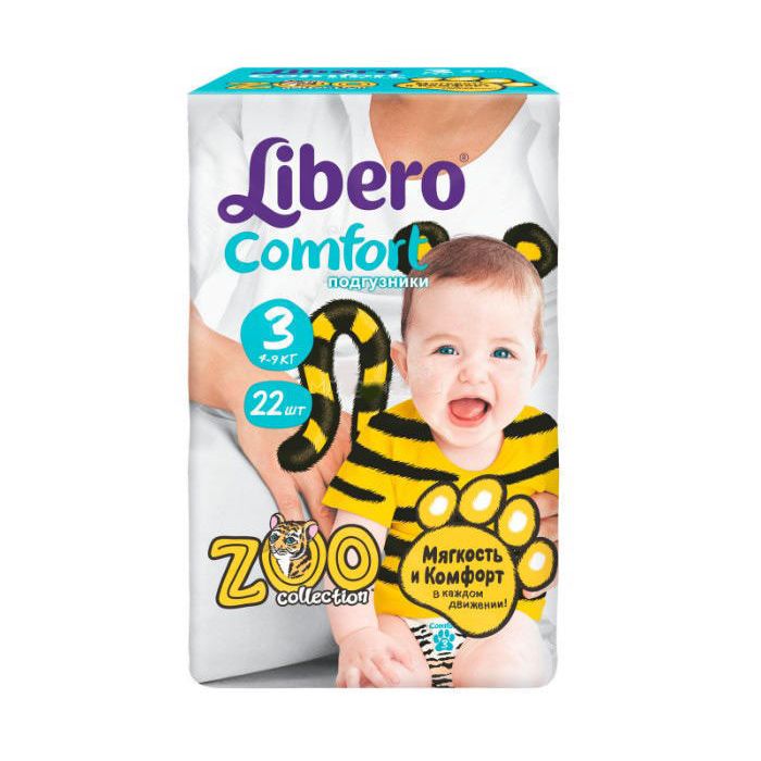 Підгузки Libero Comfort р.3 (4-9 кг) 22 шт недорого