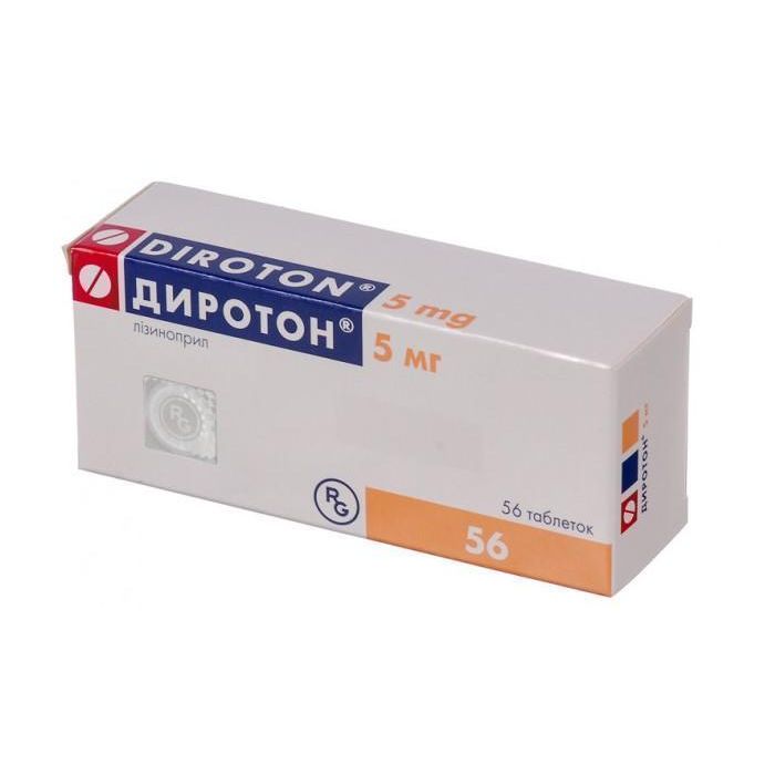 Диротон 5 мг таблетки №56 фото
