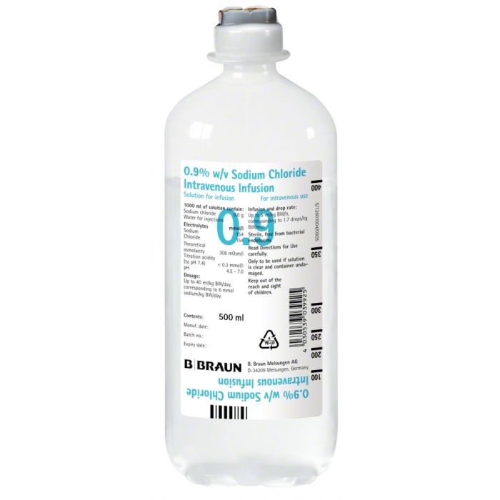 Натрия хлорид 0,9% раствор 500 мл флакон №10 цена