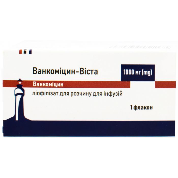 Ванкоміцин-Віста ліофілізат для розчину для інфузій по 1000 мг в флаконі 20 мл 1 шт ADD