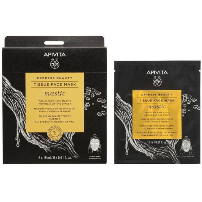 Маска Apivita Express Beauty для обличчя зі смолою мастикового дерева Гнучкість і ліфтинг-ефект 15 мл ціна