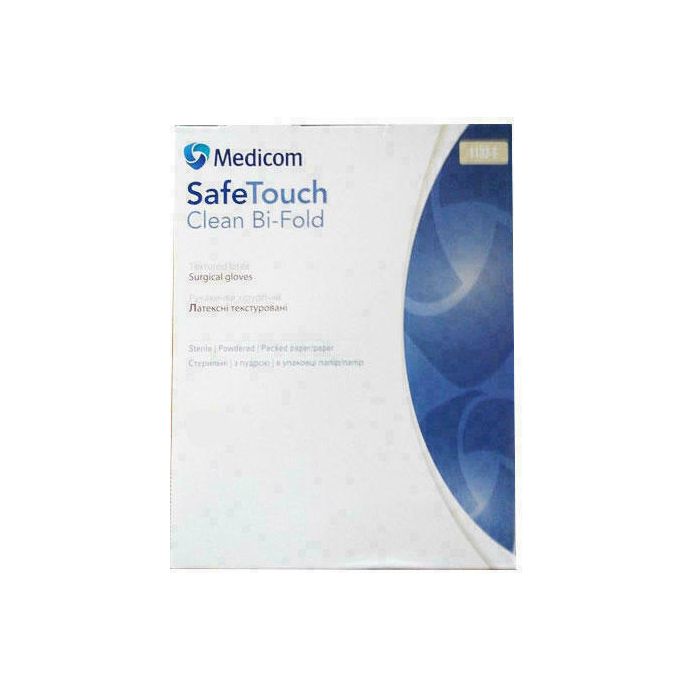 Рукавички Safe-Touch Bi-Fold хіругічні стерильні опудрені (р.7.5) в аптеці
