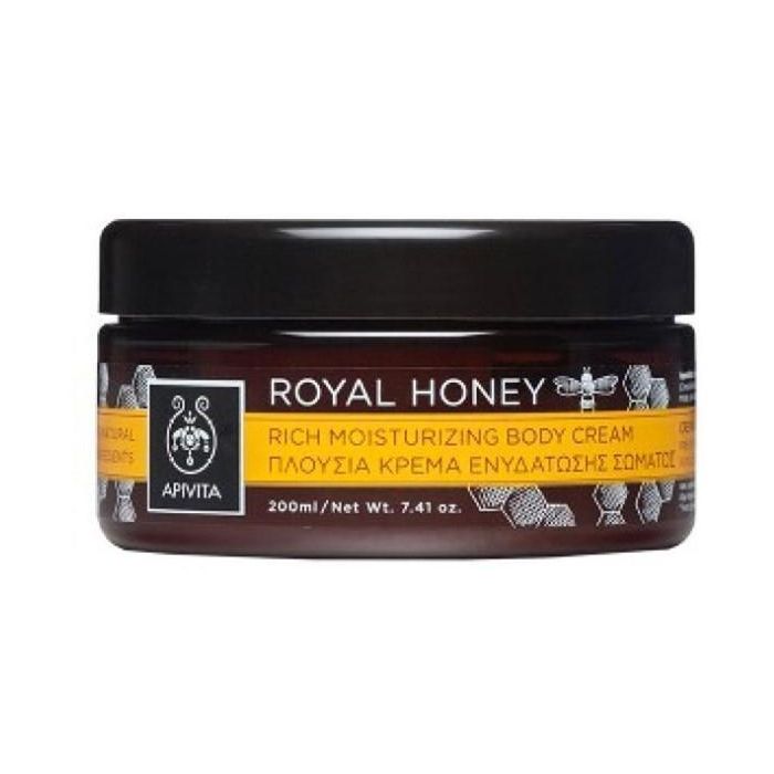 Крем для тіла Apivita Royal Honey збагачений зволожуючий 200 мл ціна