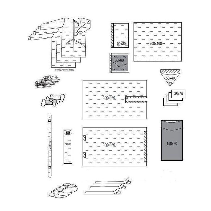 Комплект одягу та покриттів ортопедичний стерильний №1/Б в інтернет-аптеці