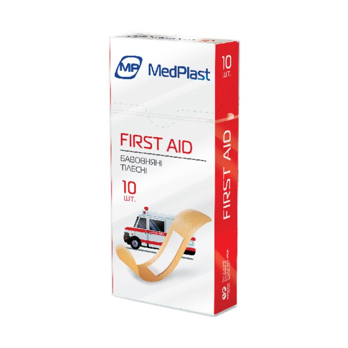 Лейкопластир MP (Медпласт) FIRST AID тканевий тілесний №10 ADD