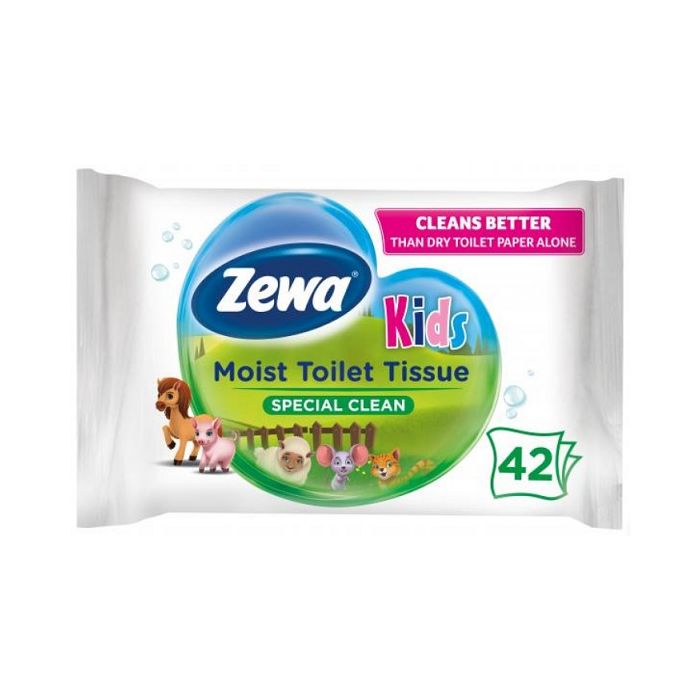 Папір туалетний Zewa Kids moist вологий 42 шт недорого