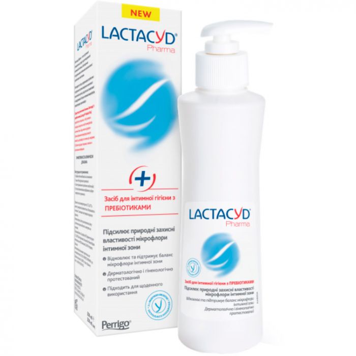 Засіб для інтимної гігієни Лактацид (Lactacyd) з пребіотиками з дозатором 250 мл ціна