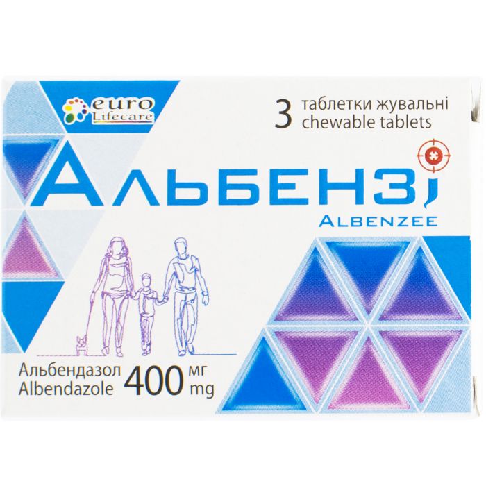 Альбензі  400 мг таблетки №3 в Україні