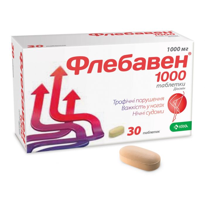Флебавен 1000 мг таблетки №30 в Україні