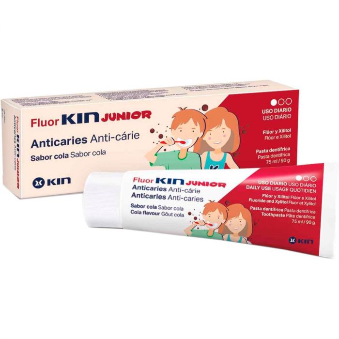 Зубна паста Кін (Kin) Fluor Junior дитяча (6-12 років) проти карієсу кока-кола 75 мл замовити