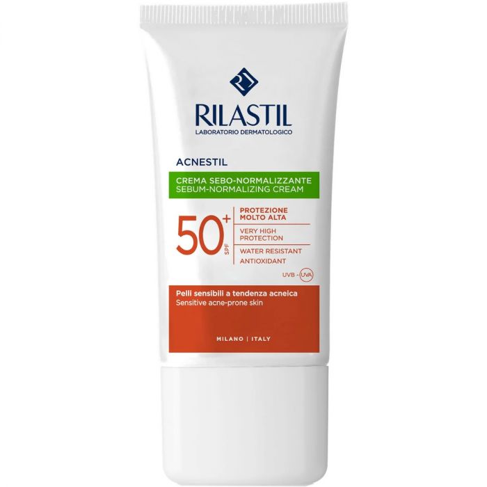 Крем Rilastil (Ріластил) Acnestil сонцезахисний для шкіри схильної до акне SPF 50+ 40 мл купити
