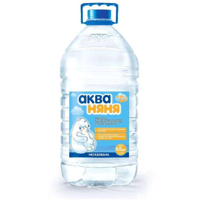 Вода дитяча Аква-Няня питна негазована 6 л ціна