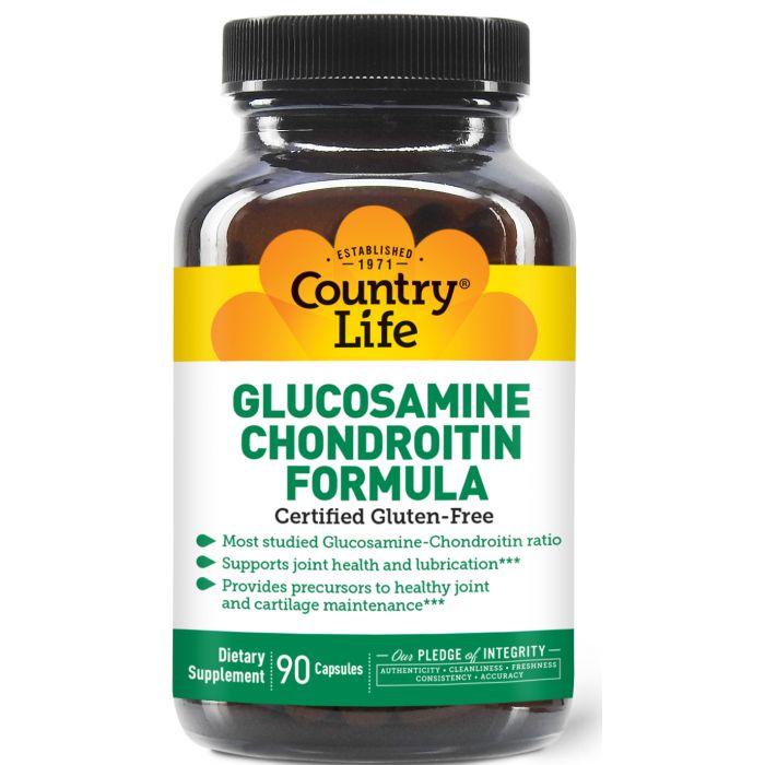 Вітаміни Country Life Глюкозамін Хондроітин формула капсули №90 в Україні